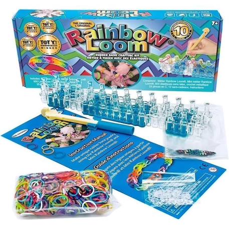 Rainbow Loom Original - Bandai - Métier à tisser avec 600 élastiques - CD00001 BLANC 1 - vertbaudet enfant 