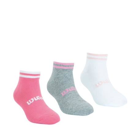 WILSON LOT DE 3 PAIRES DE CHAUSSETTES BASSES WILSON BLANC ROSE GRIS Rose FILLE ROSE 2 - vertbaudet enfant 