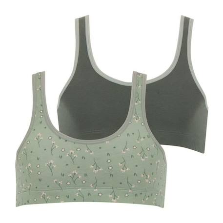 ATHENA Lot de 2 brassières fille Mode Girl by Vert FILLE VERT 1 - vertbaudet enfant 