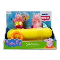 Jouet-Pédalo Peppa Pig - TOMY - Jouet de bain - Figurines gicleurs d'eau - Mécanisme à ficelle