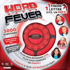 Jouet-JEU DE QUESTIONS - TOMY - Word Fever - Pour Enfant de 7 ans - Rouge et noir