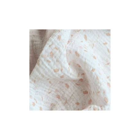 Lange - Rose - 70x70 cm - 100% mousseline de coton - Oeko-tex BLANC 3 - vertbaudet enfant 