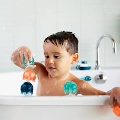 Jouet-Jouet de bain - JELLIES - 9 bulles de bain - Bleu, orange et blanc - A partir de 12 mois - Mixte