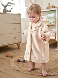 Linge de maison et décoration-Linge de bain-Peignoir Oversize bébé uni avec coton recyclé, personnalisable