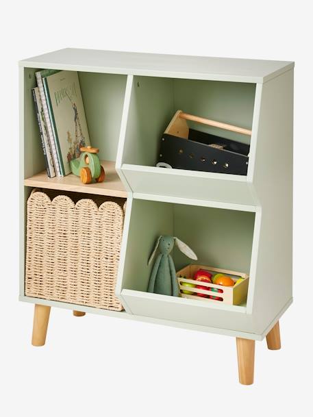 Rangements à case mix livres et jouets vert 3 - vertbaudet enfant 