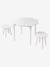 Lot 2 tabourets et table fleurs blanc 3 - vertbaudet enfant 