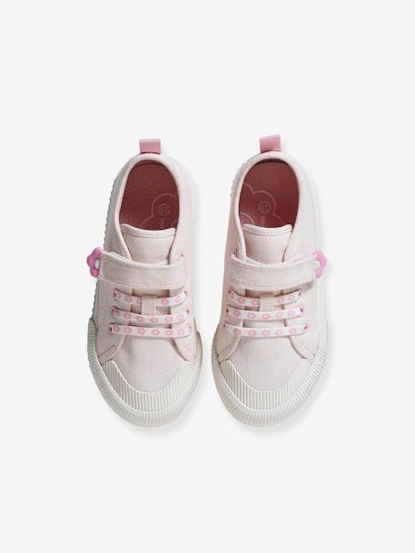 Baskets toile lacets élastiqués fille collection maternelle rose pâle 4 - vertbaudet enfant 