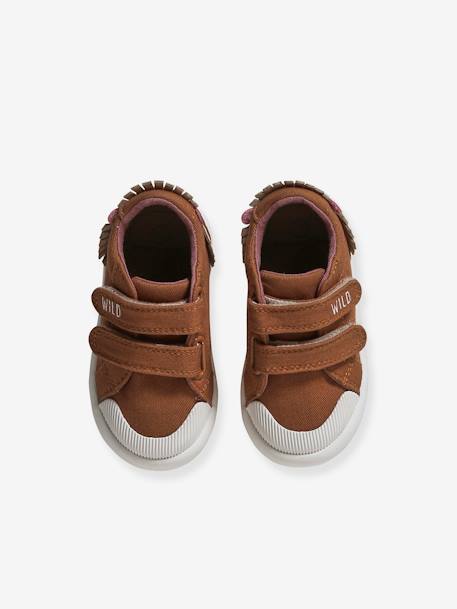 Baskets scratchées bébé garçon en toile beige imprimé+brun 10 - vertbaudet enfant 