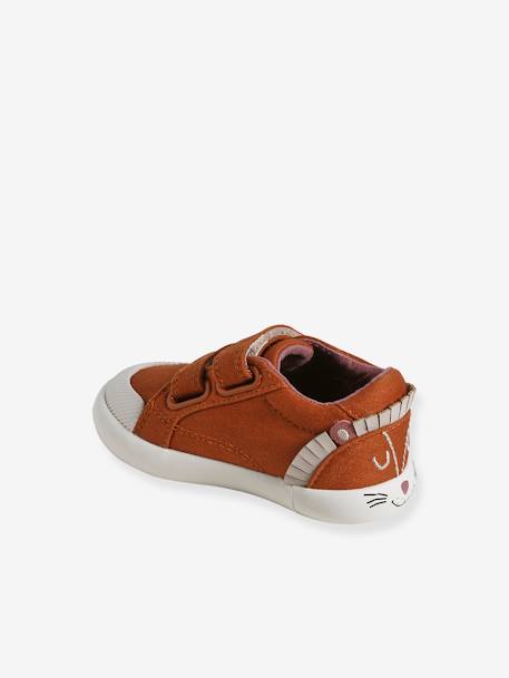 Baskets scratchées bébé garçon en toile beige imprimé+brun 9 - vertbaudet enfant 