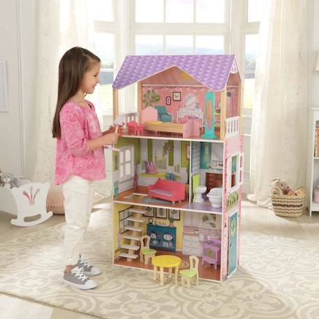 KidKraft - Maison de poupées Poppy en bois avec 11 accessoires inclus NOIR 2 - vertbaudet enfant 