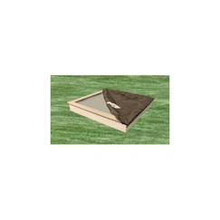 Jouet-Bac à Sable Enfant SUNNY Sandy en Bois avec Bâche Gris/Blanc | 127 x 127 cm