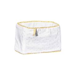 Chambre et rangement-Paniere tissu en coton blanc