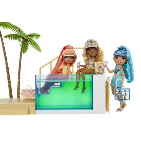 Rainbow High - Beach Club et Piscine Lumineuse – Pour poupées Mannequin - Dès 6 ans BEIGE 3 - vertbaudet enfant 