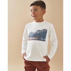 -T-shirt manches longues en jersey imprimé montagne