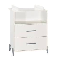 Commode à langer en bois blanc  - vertbaudet enfant