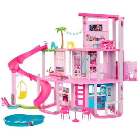 Barbie - Coffret Barbie Maison de Rêve - Maison de poupée - 3 ans et + - BARBIE - HMX10 ROSE 1 - vertbaudet enfant 