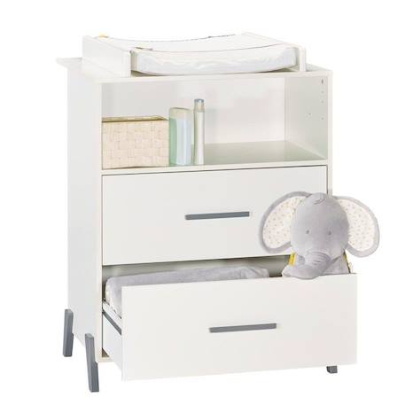 Commode à langer en bois blanc BLANC 4 - vertbaudet enfant 