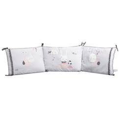 Linge de maison et décoration-Linge de lit bébé-Tour de lit déhoussable - SAUTHON - Blanc - Coton - 180x40cm