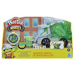 Jouet-Camion poubelle Play-Doh Wheels - Play-Doh - Avec pâte à imitation ordures et 3 pots de pâte à modeler