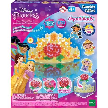 Jeu de perles à repasser - AQUABEADS - Diadème Princesses Disney JAUNE 1 - vertbaudet enfant 
