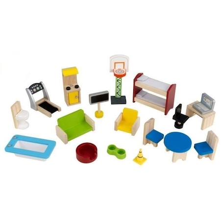 KidKraft - Ensemble de jeu miniature en bois Héros de la ville, 24 accessoires inclus dont pompier, policier inclus ROUGE 6 - vertbaudet enfant 