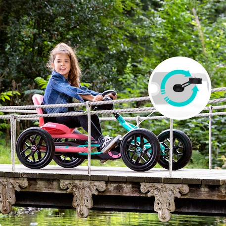 Kart à pédales Jeep pour enfants - BERG - Siège et volant réglables - Pneus tout-terrains robustes VERT 3 - vertbaudet enfant 