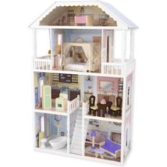 Jouet-Poupons et poupées-KidKraft - Maison de poupées en bois Savannah avec 13 accessoires inclus