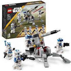 Jouet-LEGO® Star Wars 75345 Pack de Combat des Clone Troopers de la 501ème Légion, Jouet avec Canon