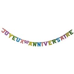 Linge de maison et décoration-Guirlande Joyeux Anniversaire 2m - PARTY PRO