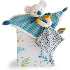 Jouet-Premier âge-Doudous et jouets en tissu-Doudou Koala - Plat - Bleu - 25 cm - Yoca le Koala - Doudou et Compagnie
