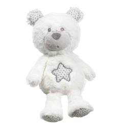 -Doudou Ours en polyester blanc