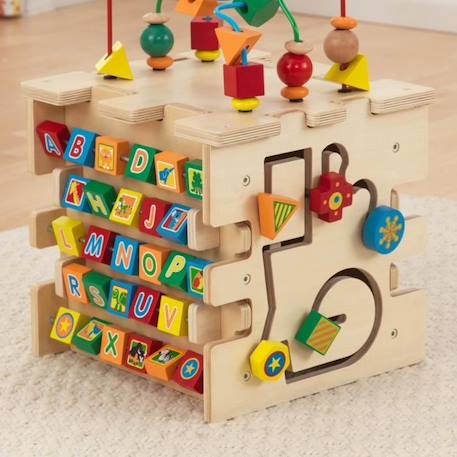 Cube d'activités en bois - KIDKRAFT - Thème cirque - Reconnaissance des formes et des couleurs MARRON 6 - vertbaudet enfant 