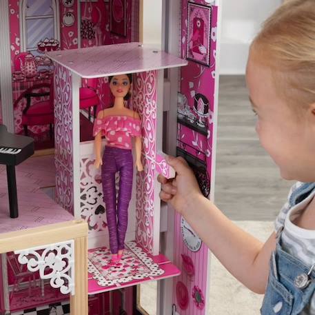 KidKraft - Maison de poupées en bois Amelia avec 15 accessoires inclus ROSE 5 - vertbaudet enfant 