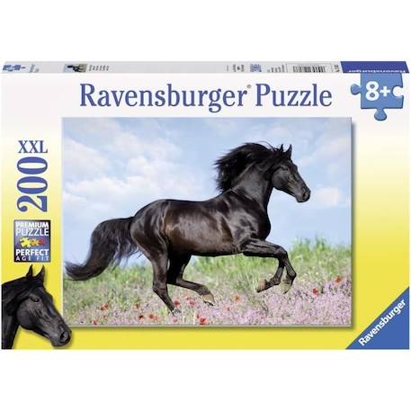 Puzzle 200 pièces XXL Etalon noir - Ravensburger - Paysage et nature - Dès 8 ans BLEU 1 - vertbaudet enfant 