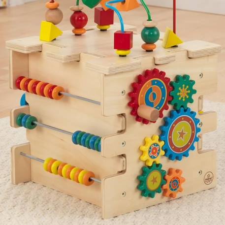 Cube d'activités en bois - KIDKRAFT - Thème cirque - Reconnaissance des formes et des couleurs MARRON 5 - vertbaudet enfant 