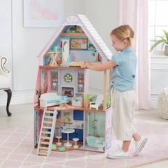 Jouet-Poupons et poupées-KidKraft - Maison de poupées Matilda en bois avec 23 accessoires inclus