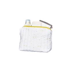 Trousse de toilette en coton Bio blanc  - vertbaudet enfant