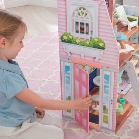 KidKraft - Maison de poupées Matilda en bois avec 23 accessoires inclus ROSE 4 - vertbaudet enfant 