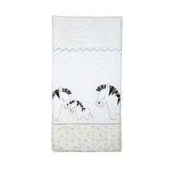 Linge de maison et décoration-Edredon lit bébé en coton - SAUTHON - Pluche et Pompon - Blanc - Mixte - 120x60 cm