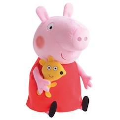 Jouet-Premier âge-Peluche Peppa Pig - Jemini - 37cm - Rose, rouge et jaune - Pour bébé