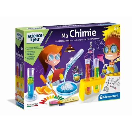 Clementoni - Science & Jeu - Ma chimie - Réalise plus de 170 expériences sans danger - A partir de 8 ans VIOLET 1 - vertbaudet enfant 