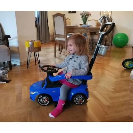 Porteur pour enfant Milly Mally Mercedes AMG C63 Coupe Bleu - Développe la motricité - Barre de poussée amovible BLEU 2 - vertbaudet enfant 