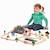 KidKraft - Circuit train en bois Bucket Mounain avec 61 accessoires inclus, rangement pratique BEIGE 2 - vertbaudet enfant 