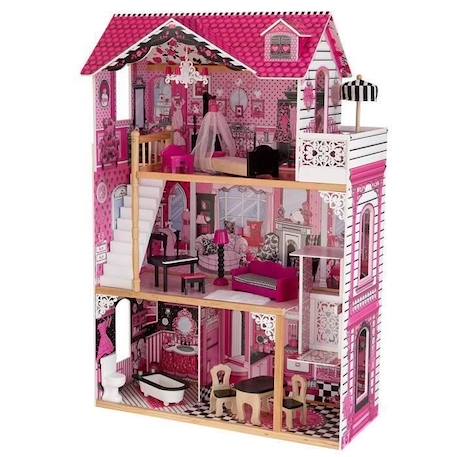 KidKraft - Maison de poupées en bois Amelia avec 15 accessoires inclus ROSE 1 - vertbaudet enfant 