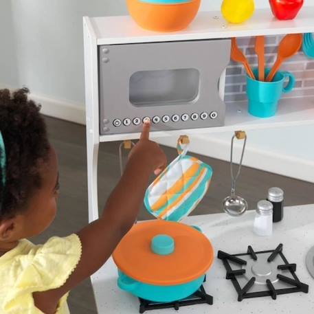 KidKraft - Cuisine en bois pour enfant All Time Play, four, micro-ondes et accessoires inclus GRIS 4 - vertbaudet enfant 