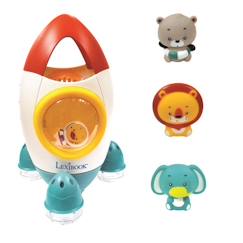 Jouet-Jeu de bain fusée avec 3 animaux souples - LEXIBOOK - pour enfants de 18 mois et plus - jets d'eau tournants