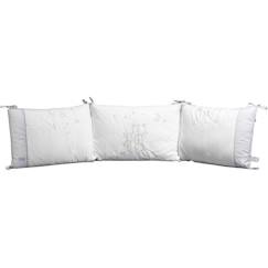 Linge de maison et décoration-Tour de lit déhoussable - SAUTHON - Coton blanc - Pour lits 120x60cm et 140x70cm