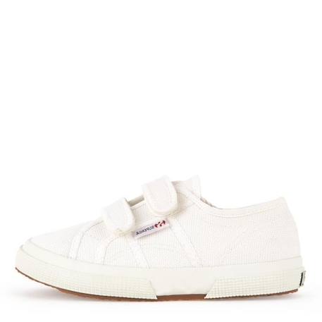 Baskets - SUPERGA - 2750 Velcro - Enfant - Blanc - Tige en toile BLANC 1 - vertbaudet enfant 