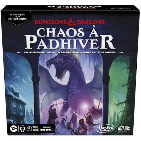 Dungeons & Dragons: Chaos à Padhiver, Jeu d'enquête façon Escape Game, Jeu de Plateau coopératif pour 2 à 6 Joueurs BLANC 1 - vertbaudet enfant 