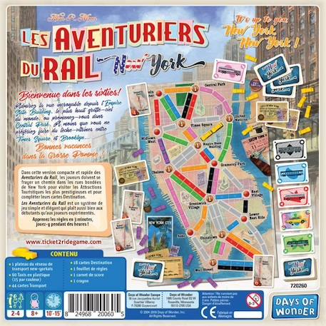 Les Aventuriers du Rail : New York - AC-DÉCO - Jeu de société - 8 ans et plus - 2 à 4 joueurs - 10 à 15 minutes JAUNE 3 - vertbaudet enfant 